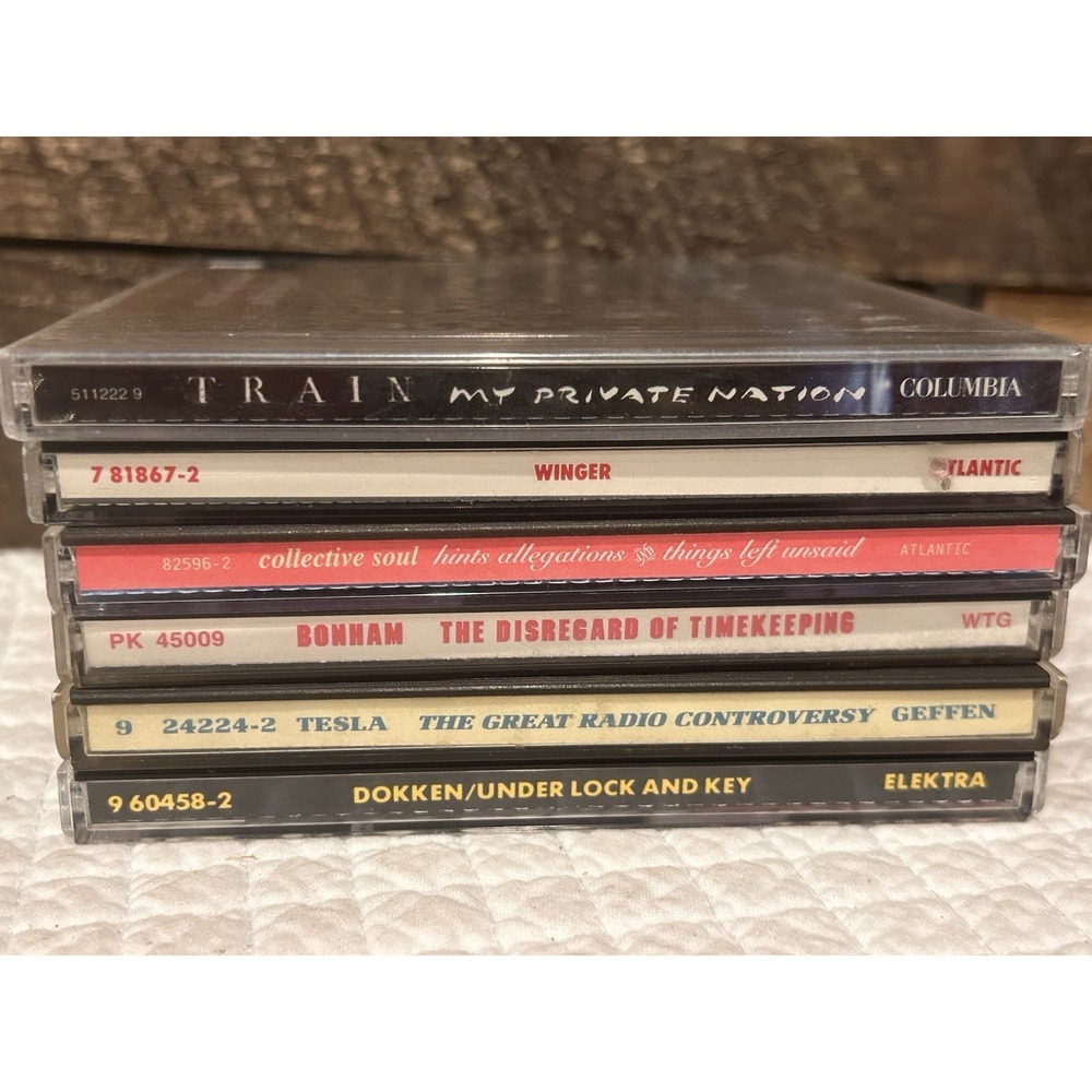 Lot of 6 90s Grunge Rock CDs Train Tesla Winger Collective‎ Soul